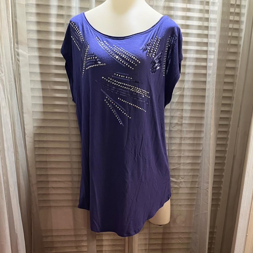 ADOBE STAR Women’s Top with Embellishments. Sz XL.